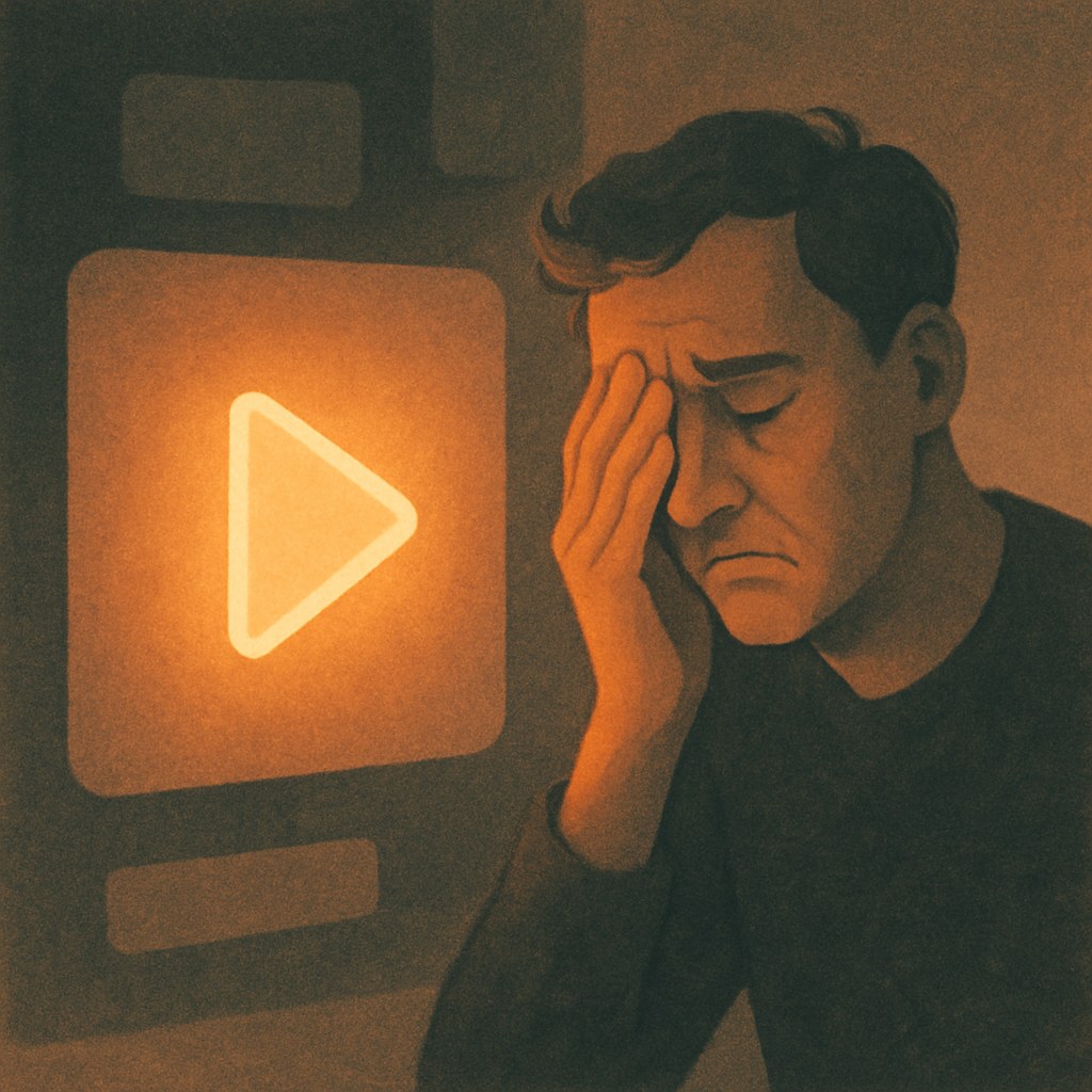 Illustration der symboliserer begrebet "Ad Fatigue": Annoncetræthed opstår, når en målgruppe har set den samme annonce så mange gange, at engagementet falder…