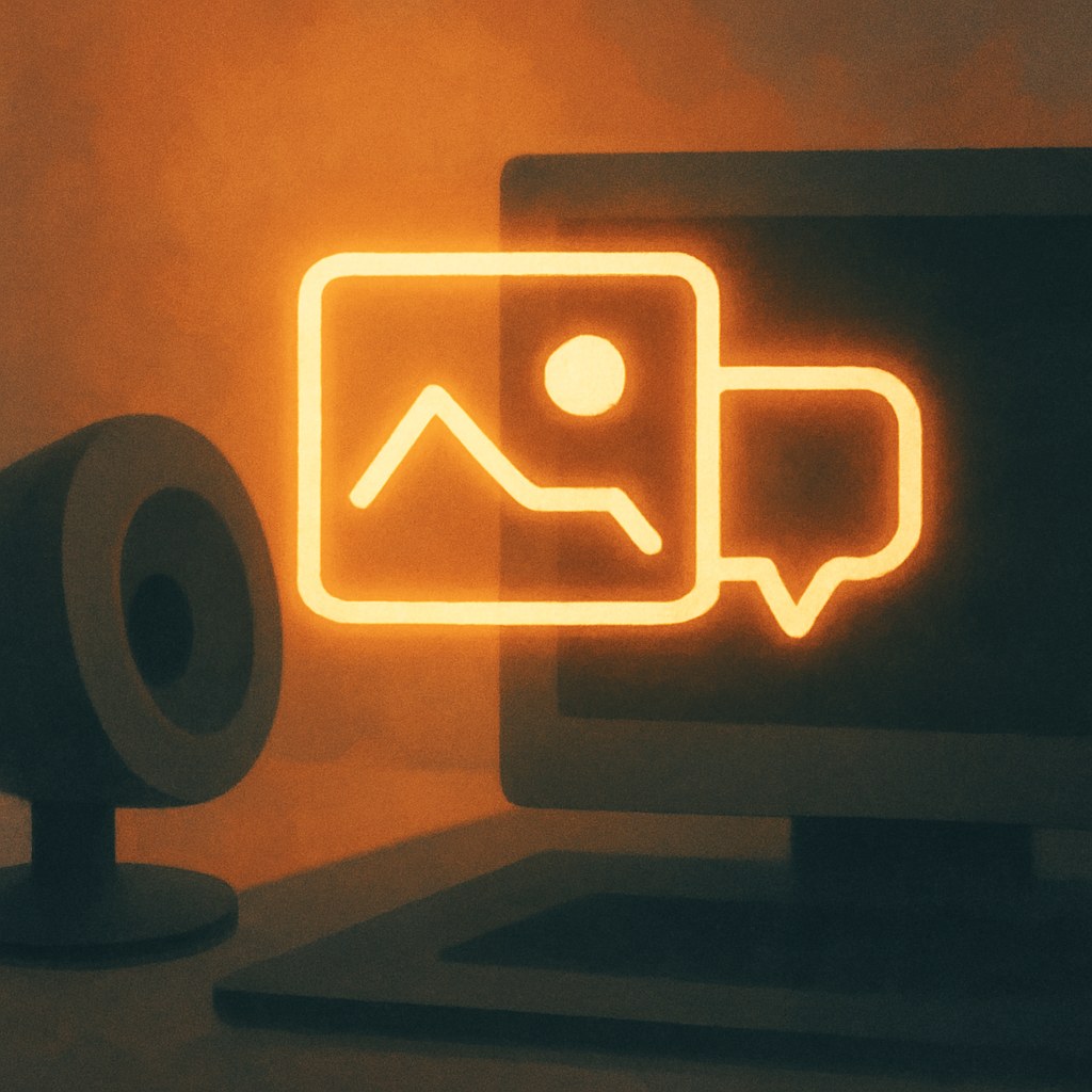 Illustration der symboliserer begrebet "Alt-tekst": Alt-tekst er en tekstbeskrivelse, der knyttes til et billede i HTML-koden. Den gør billedet tilgængeligt for…