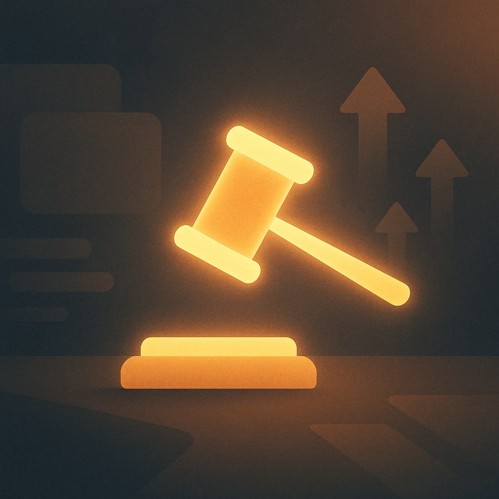 Illustration der symboliserer begrebet "Auktion": En auktion er den mekanisme, hvormed annonceplatforme afgør, hvilke annoncer der vises, i hvilken rækkefølge og…
