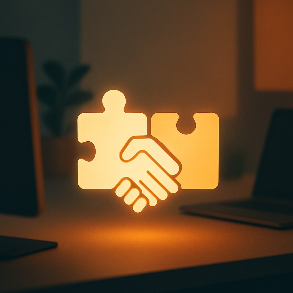 Illustration der symboliserer begrebet "B2B": B2B står for business-to-business, altså salg og markedsføring rettet mod andre virksomheder frem for private forbrugere.…