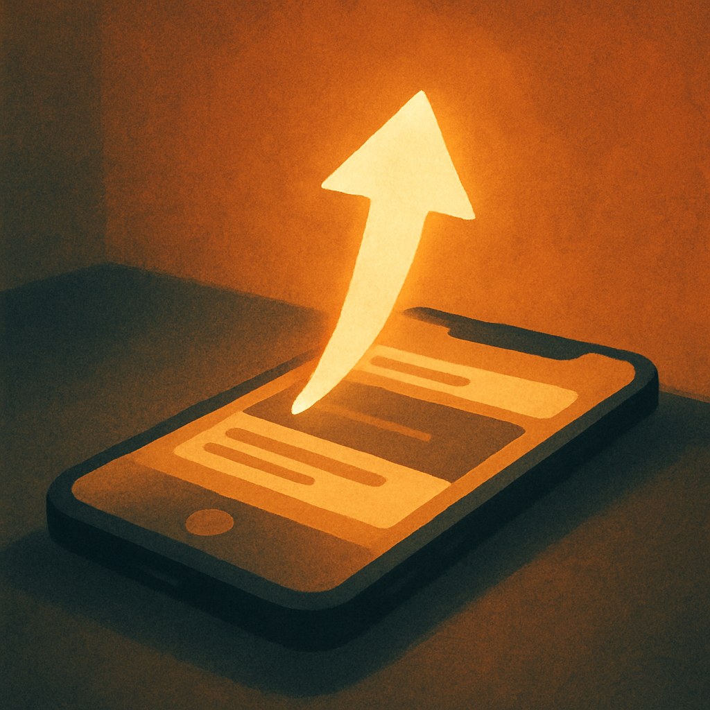 Illustration der symboliserer begrebet "Boostet opslag": Et boostet opslag er et eksisterende organisk opslag, der får betalt rækkevidde gennem et budget. Det…