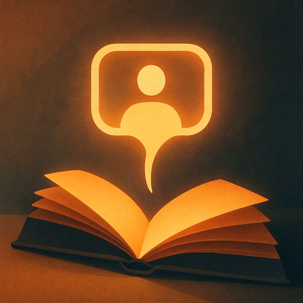 Illustration der symboliserer begrebet "Brand storytelling": Brand storytelling er brugen af sammenhængende fortællinger til at formidle et brands oprindelse, formål og værdier.…