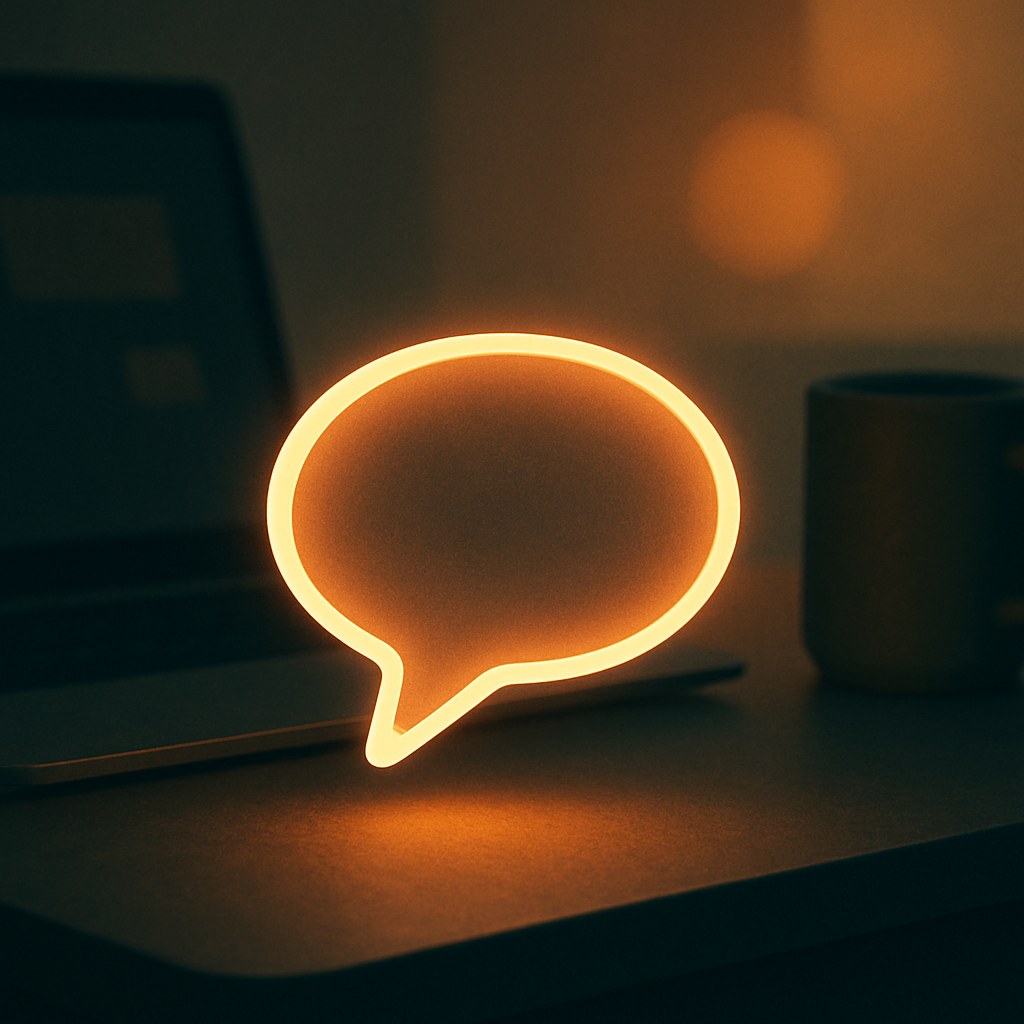Illustration der symboliserer begrebet "Brand voice": Brand voice er den gennemgående personlighed, et brand kommunikerer med, uanset kanal eller anledning. Hvor tone…