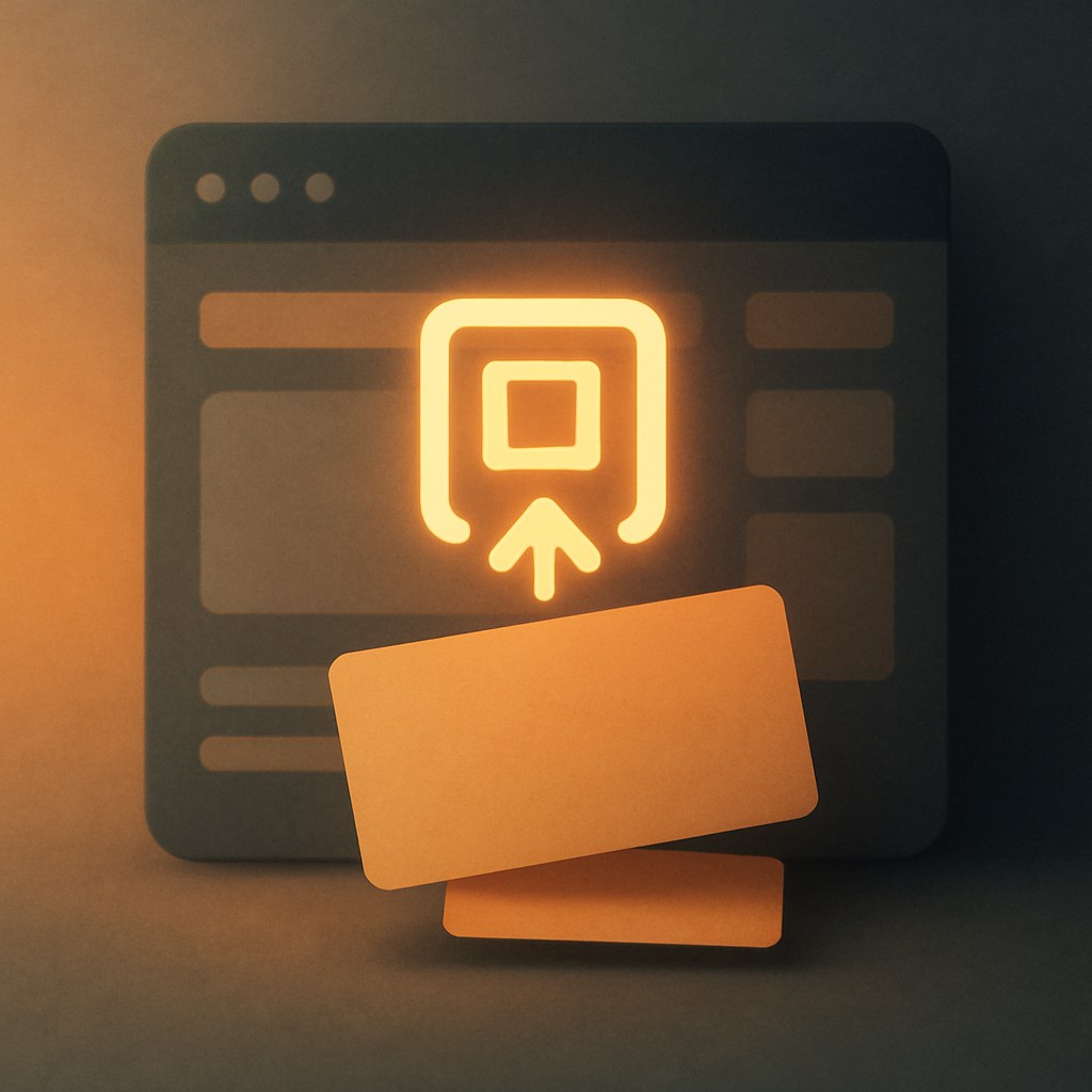 Illustration der symboliserer begrebet "CLS": CLS (Cumulative Layout Shift) måler, hvor meget indholdet på en side flytter sig uventet under indlæsning.…