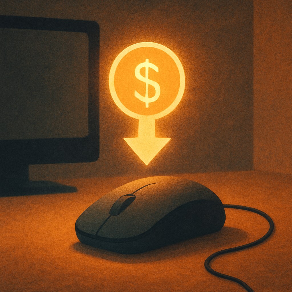 Illustration der symboliserer begrebet "CPC": CPC (Cost Per Click) er den pris, annoncøren betaler, hver gang en bruger klikker på en…