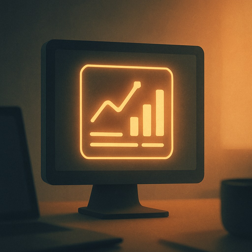 Illustration der symboliserer begrebet "Dashboard": Et dashboard er en samlet visuel oversigt over centrale nøgletal og grafer, som løbende opdateres. Formålet…