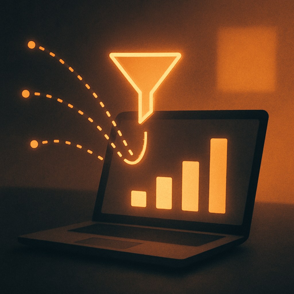 Illustration der symboliserer begrebet "Datadrevet attribution": Datadrevet attribution er en model, der fordeler konverteringsværdien mellem kontaktpunkter ud fra faktiske mønstre i data…
