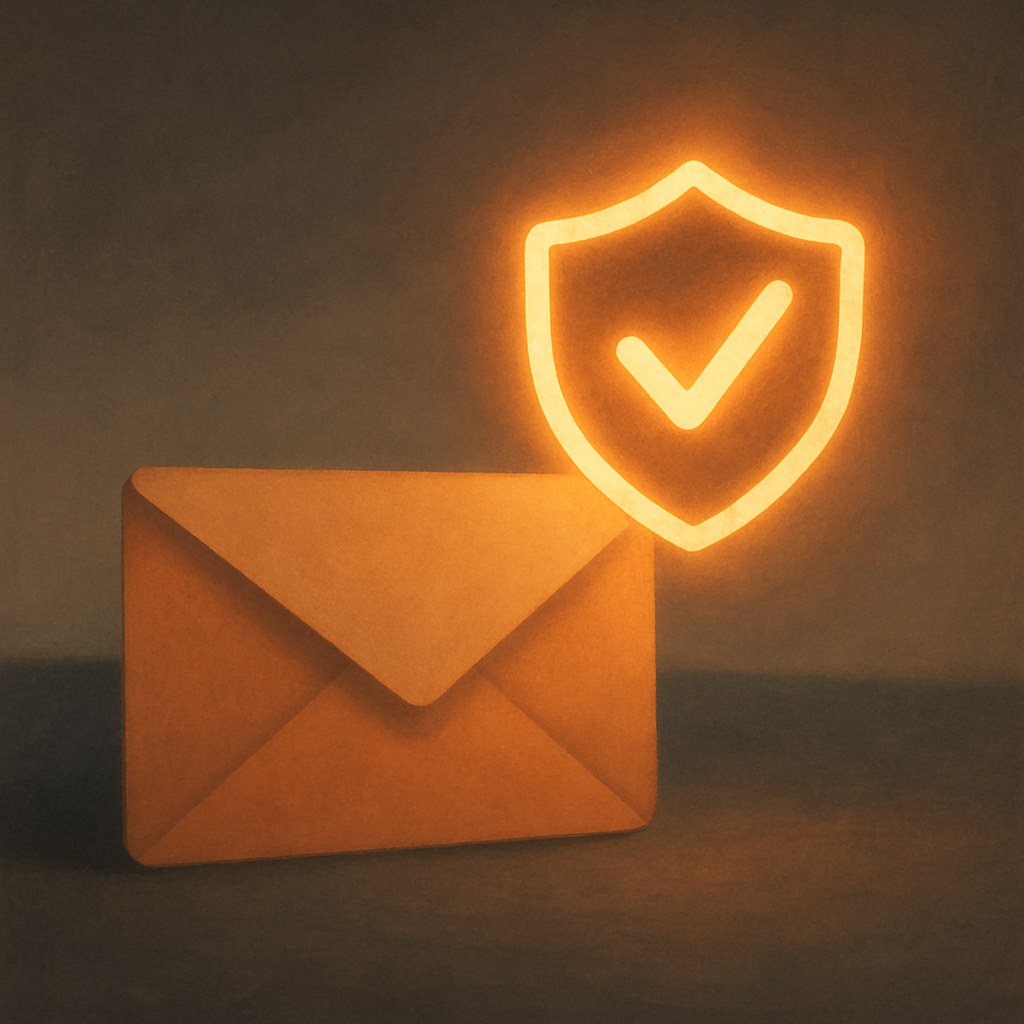 Illustration der symboliserer begrebet "DMARC": DMARC, Domain-based Message Authentication, Reporting and Conformance, er en politik, der fortæller modtagere, hvad de skal…