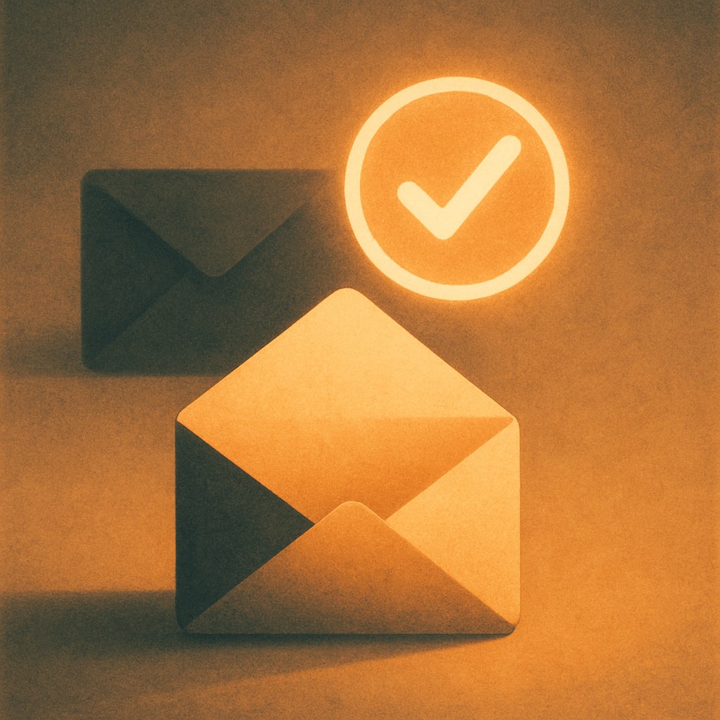 Illustration der symboliserer begrebet "Double opt-in": Double opt-in er en tilmeldingsmetode, hvor abonnenten efter tilmelding skal bekræfte sin mailadresse via et link…