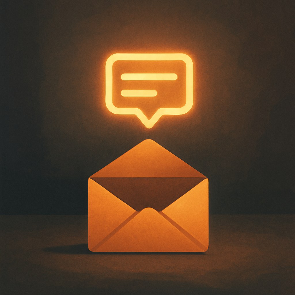 Illustration der symboliserer begrebet "Emnelinje": Emnelinjen er den korte tekst, der vises som mailens overskrift i indbakken, før modtageren åbner. Den…
