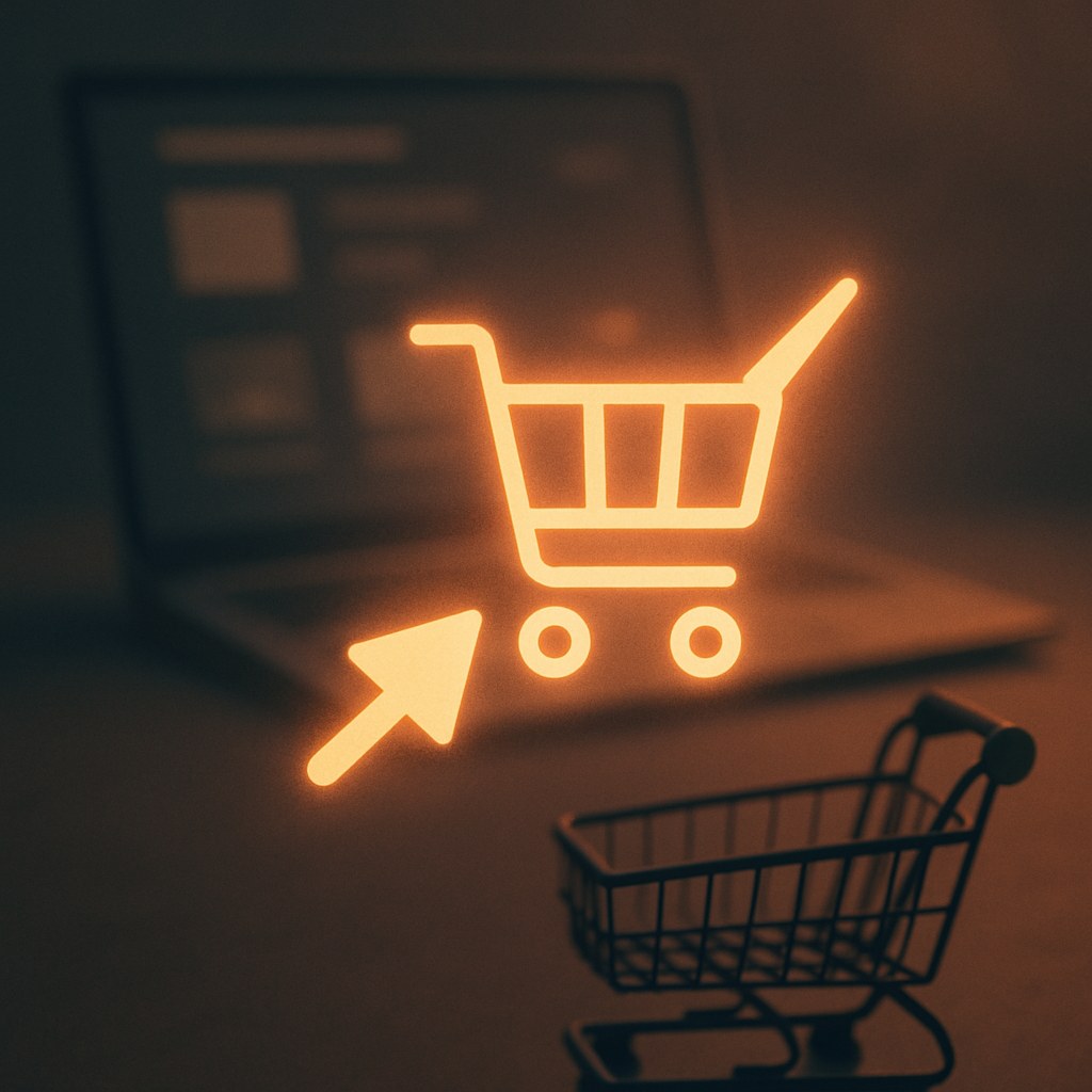 Illustration der symboliserer begrebet "Enhanced Ecommerce": Enhanced Ecommerce er en udvidet sporing af hele købsforløbet i en webshop, fra produktvisning til gennemført…