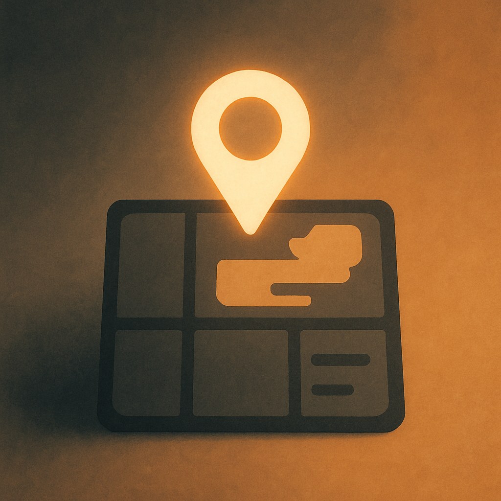 Illustration der symboliserer begrebet "Google Local Pack": Local Pack er den boks med et kort og typisk tre virksomhedsprofiler, der vises ved søgninger…