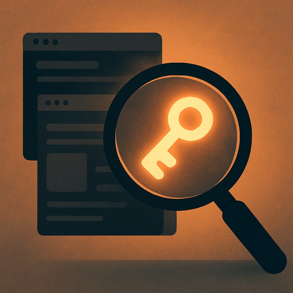Illustration der symboliserer begrebet "Keyword cannibalization": Keyword cannibalization opstår, når flere sider på samme website konkurrerer om det samme søgeord. Det kan…