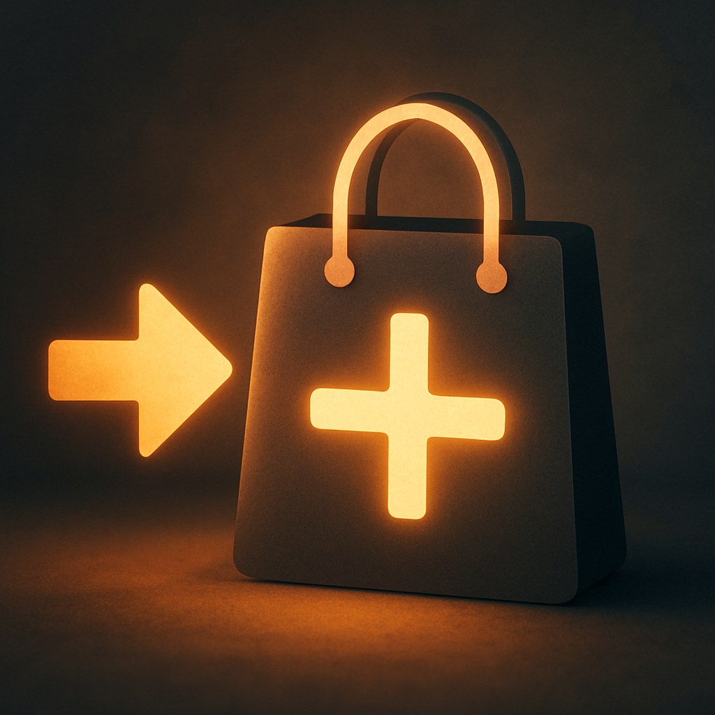 Illustration der symboliserer begrebet "Krydssalg": Krydssalg, også kaldet cross-selling, er salg af supplerende produkter, der passer til det, kunden allerede køber.…