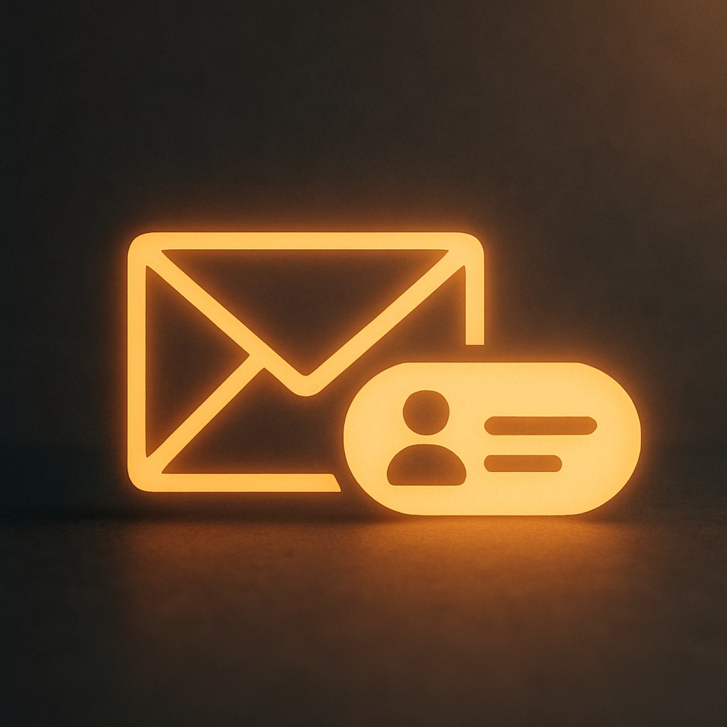 Illustration der symboliserer begrebet "Merge tag": Et merge tag er en pladsholder i en mailskabelon, der ved afsendelse erstattes med data om…