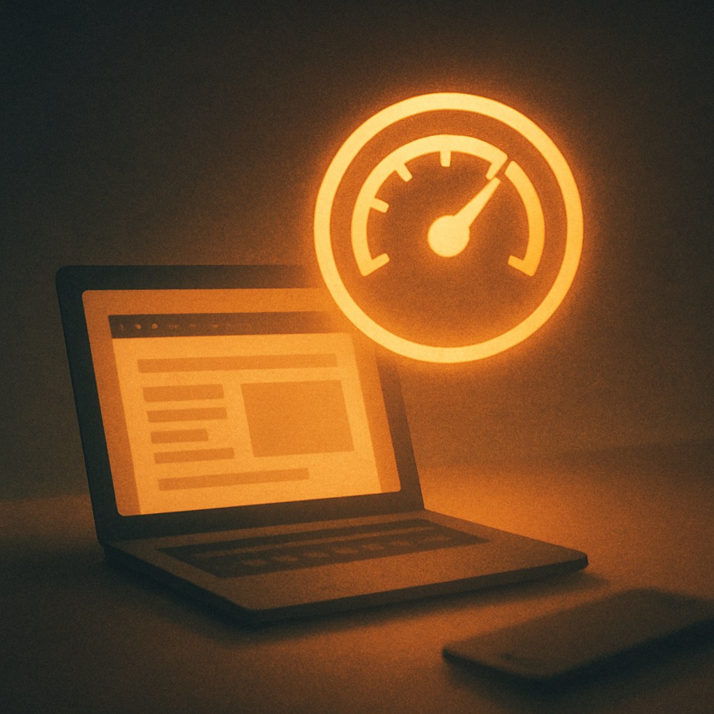 Illustration der symboliserer begrebet "PageSpeed Insights": PageSpeed Insights er et gratis Google-værktøj, der måler en sides hastighed på både mobil og desktop.…