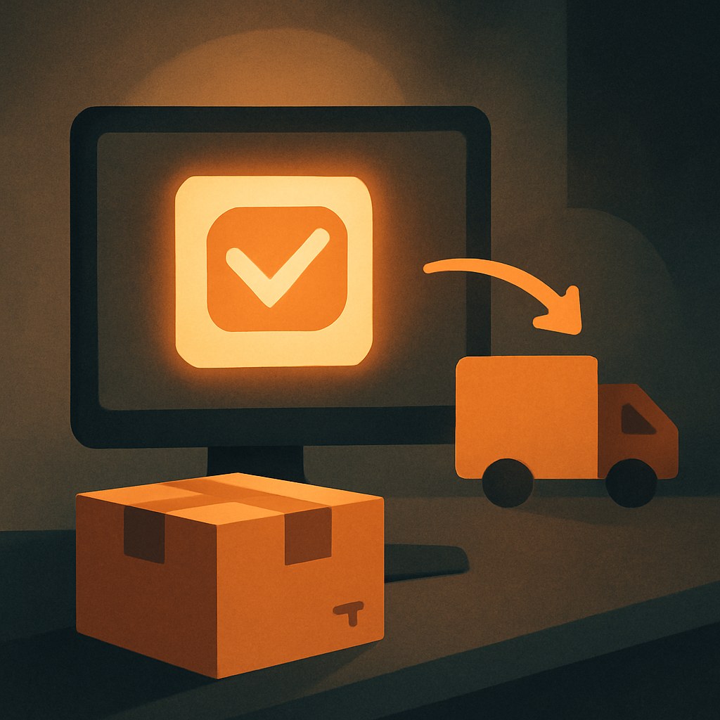 Illustration der symboliserer begrebet "Post-purchase flow": Et post-purchase flow er en automatiseret serie, der sendes efter et gennemført køb. Serien bekræfter ordren,…
