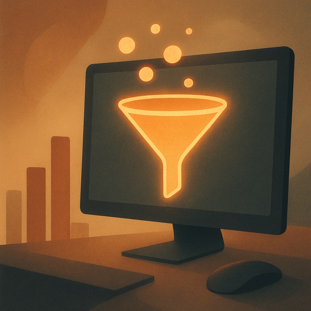 Illustration der symboliserer begrebet "Prospecting": Prospecting er annoncering rettet mod nye brugere, der endnu ikke kender virksomheden eller ikke har interageret…