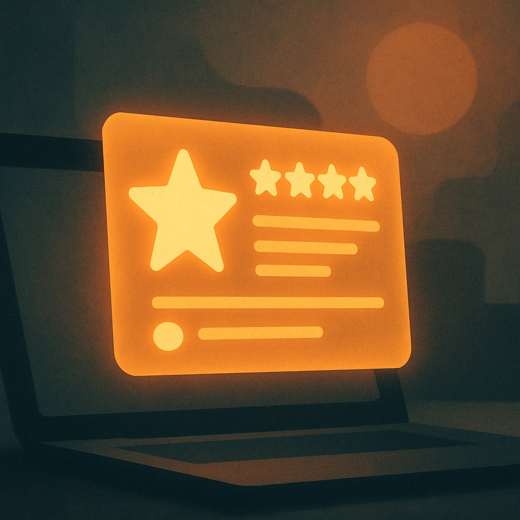 Illustration der symboliserer begrebet "Rich snippet": Et rich snippet er et søgeresultat, der er beriget med ekstra information som stjernebedømmelser, priser eller…