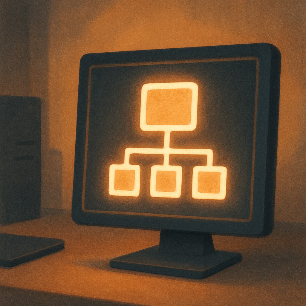 Illustration der symboliserer begrebet "Sitemap": Et sitemap er en fil, oftest i XML-format, der oplister de vigtige URL'er på et website…