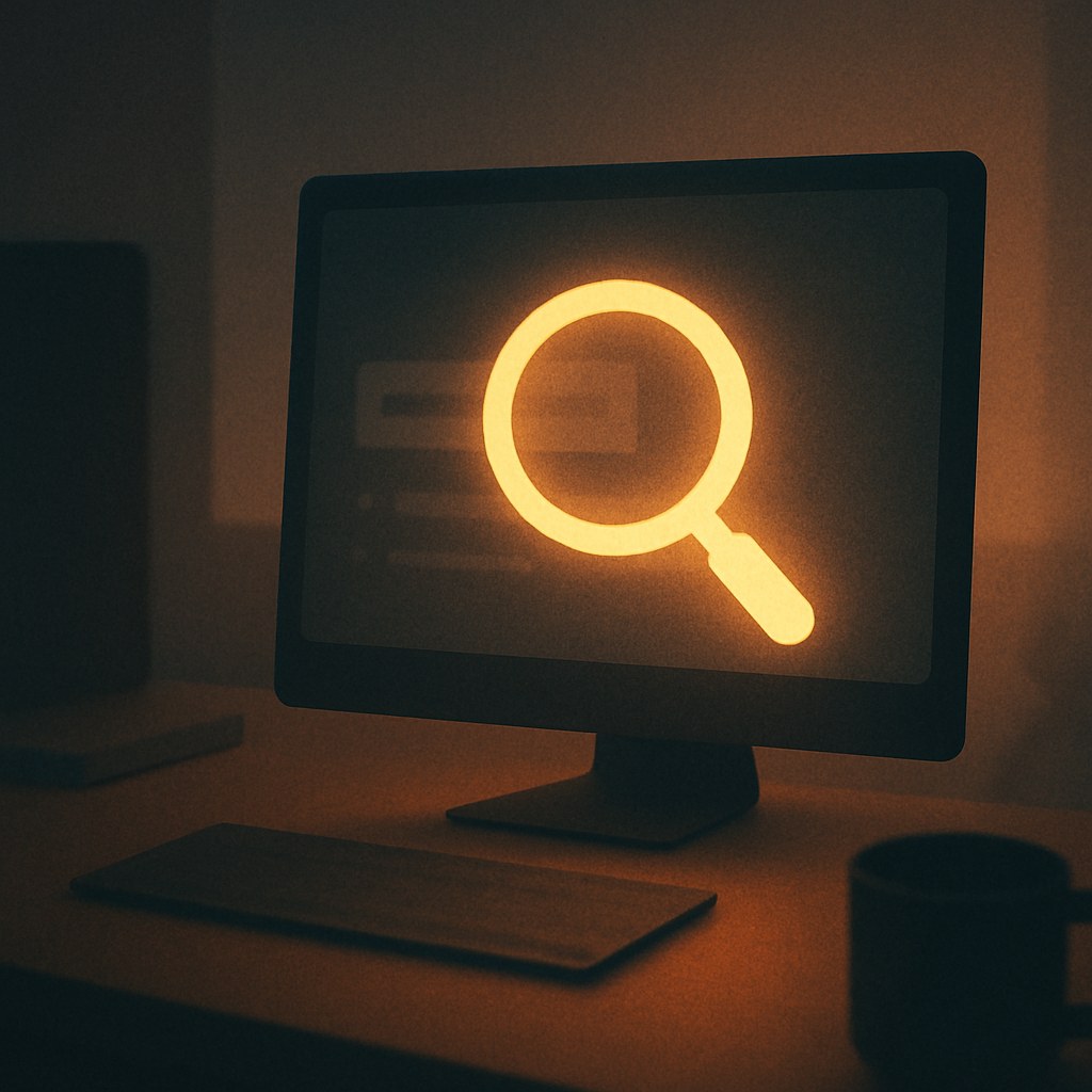 Illustration der symboliserer begrebet "Søgeintention": Søgeintention beskriver det bagvedliggende formål med en søgning, altså hvad brugeren reelt ønsker at opnå. Intentionen…