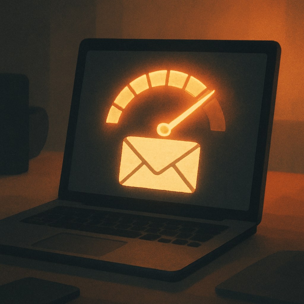 Illustration der symboliserer begrebet "Spam score": Spam score er en talvurdering af, hvor sandsynligt det er, at en mail bliver opfattet som…