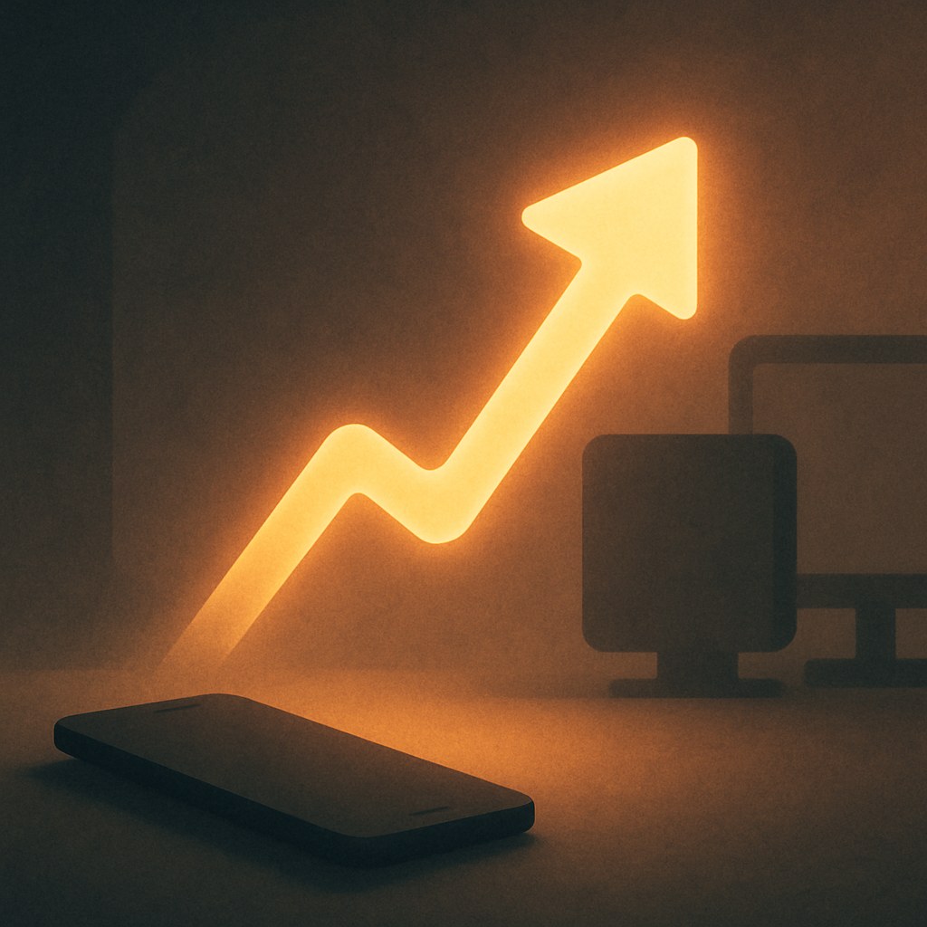 Illustration der symboliserer begrebet "Trend": En trend på sociale medier er et format, en lyd eller et tema, der på kort…