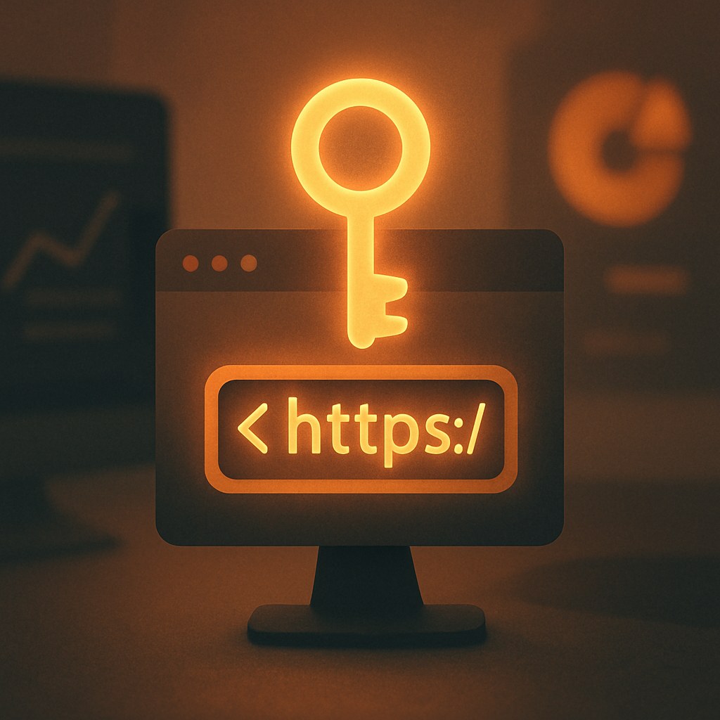 Illustration der symboliserer begrebet "UTM-parametre": UTM-parametre er standardiserede tags, der føjes til en URL for at spore, hvor trafikken stammer fra.…