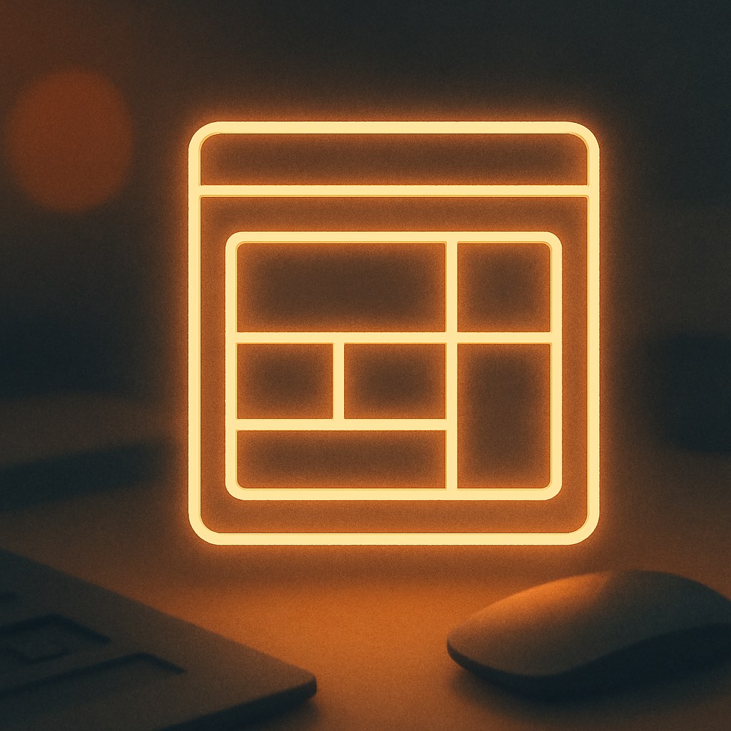 Illustration der symboliserer begrebet "Wireframe": En wireframe er en forenklet skitse af en sides struktur og indhold uden farver og færdigt…